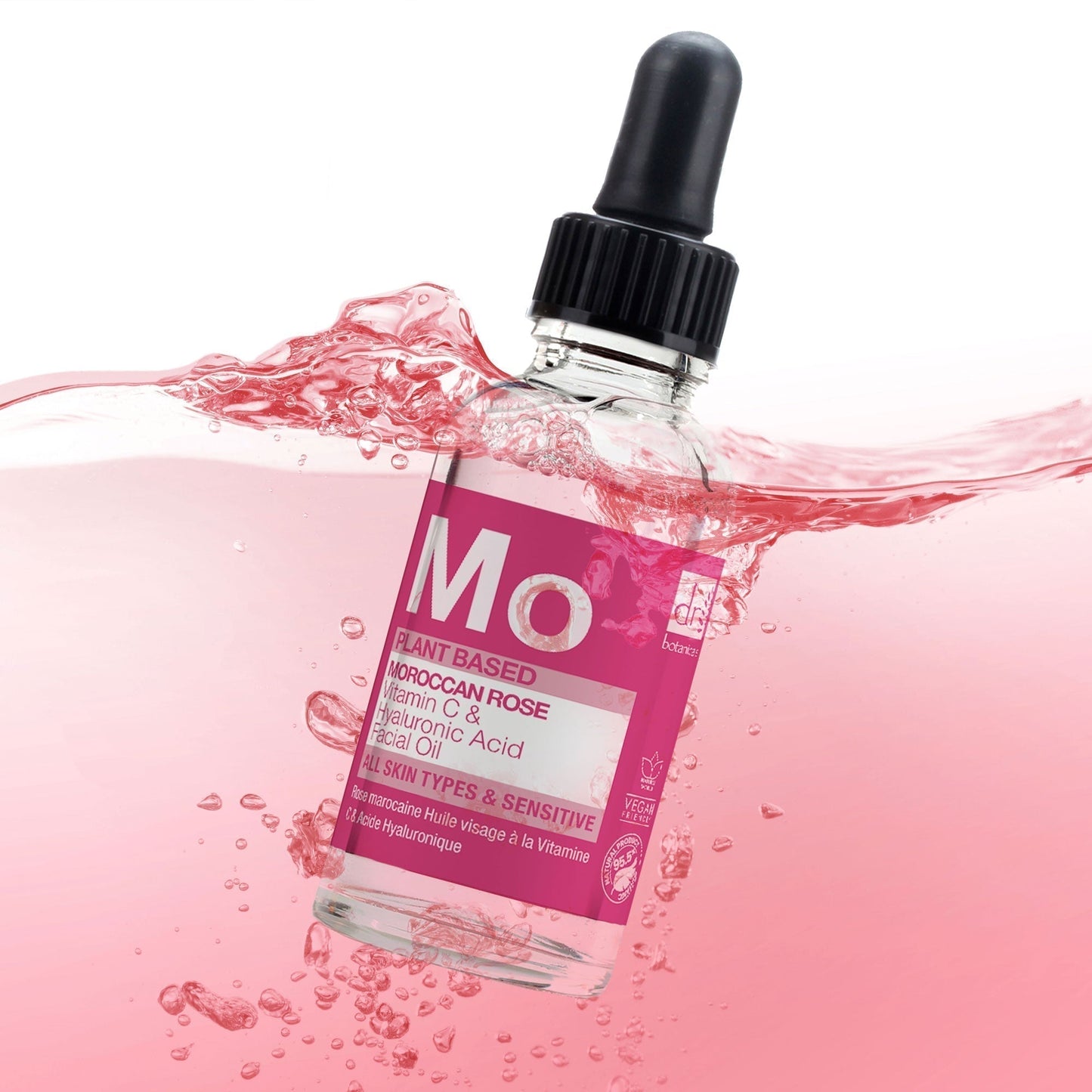 Dr Botanicals Moroccan Rose Facial Oil with Hyaluronic Acid & Vitamin C 15ml