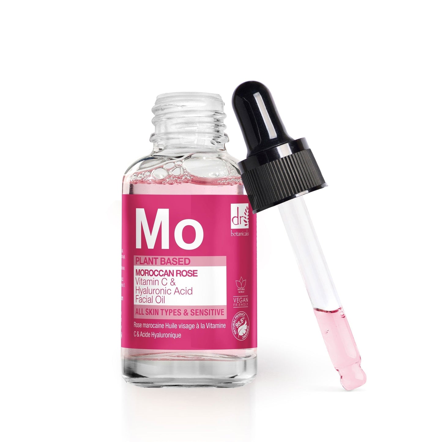 Dr Botanicals Moroccan Rose Facial Oil with Hyaluronic Acid & Vitamin C 15ml