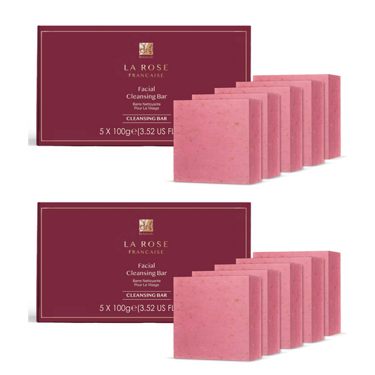 Dr Botanicals La Rose Française Facial Cleansing Bar (Pack of 5) 100g x 5