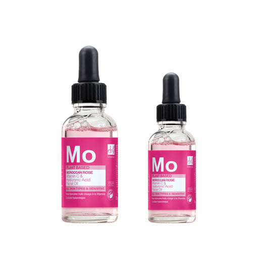Dr Botanicals Moroccan Rose Facial Oil with Hyaluronic Acid & Vitamin C 15ml & 30ml